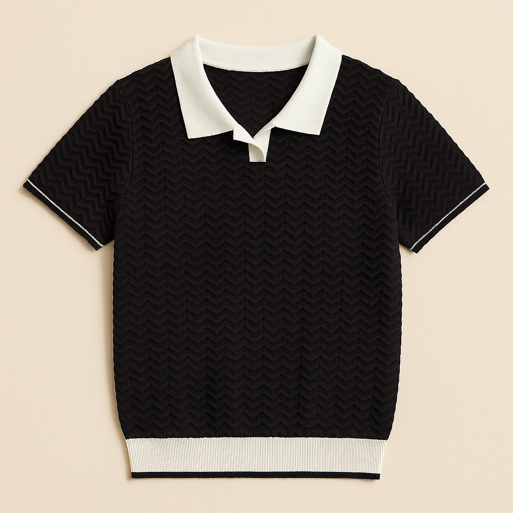 Luca | Textured Fabric Polo Shirt