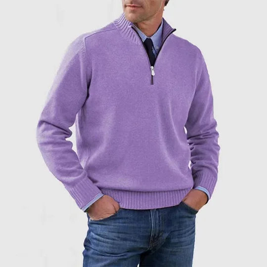Sevanno | Maglione elegante da uomo con mezza zip