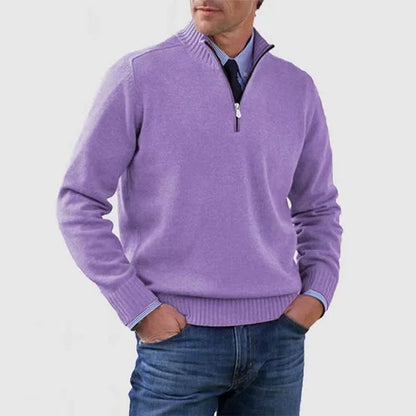 Sevanno | Maglione elegante da uomo con mezza zip
