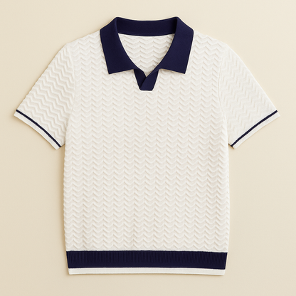 Luca | Textured Fabric Polo Shirt