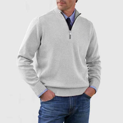 Sevanno | Maglione elegante da uomo con mezza zip