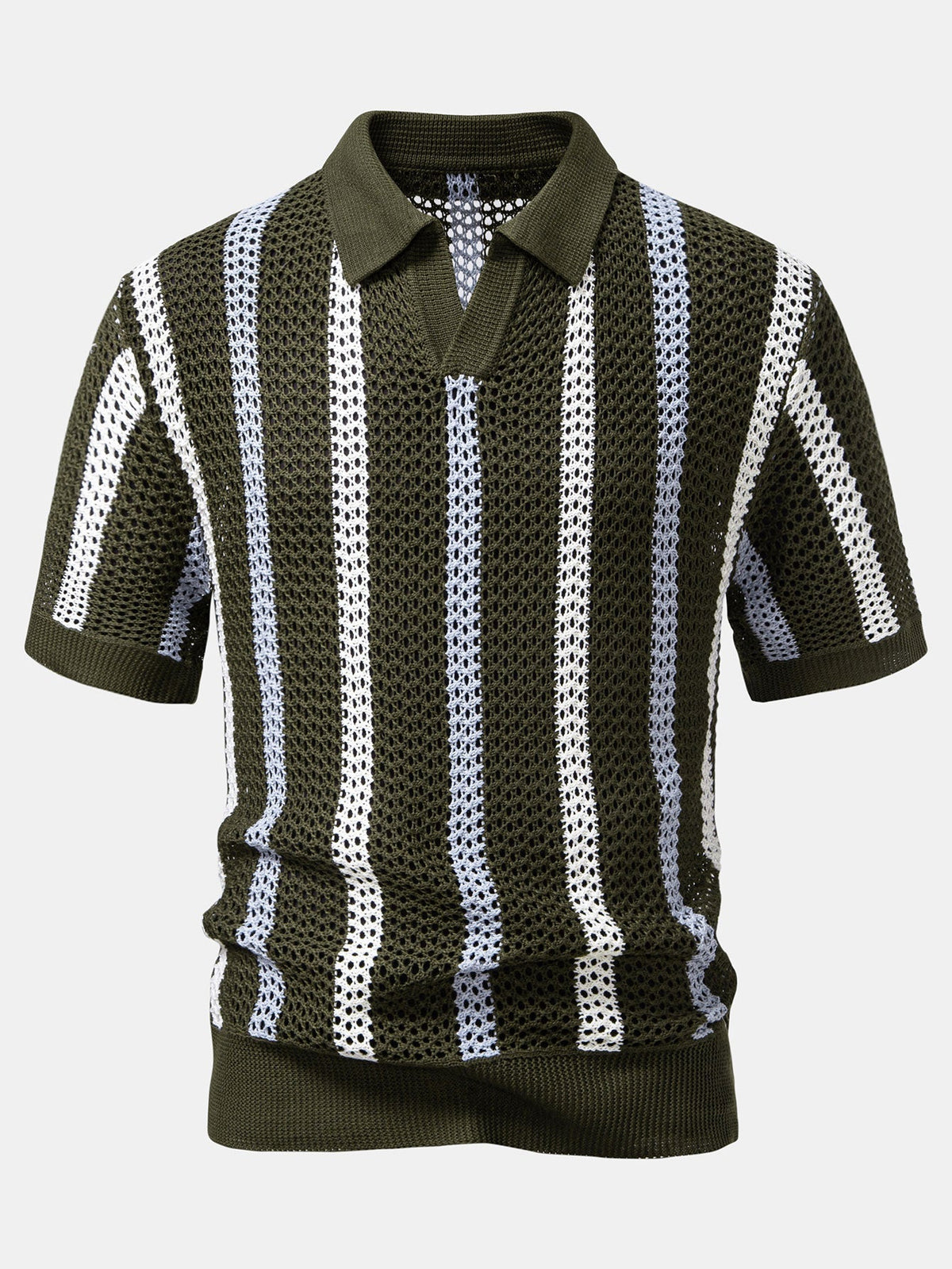 Sevanno | Crochet Polo & Straight Linen Trousers