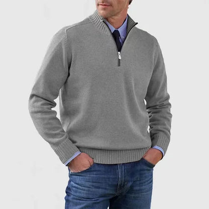 Sevanno | Maglione elegante da uomo con mezza zip