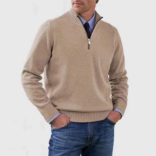 Sevanno | Maglione elegante da uomo con mezza zip