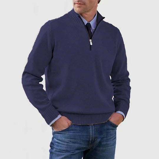 Sevanno | Maglione elegante da uomo con mezza zip