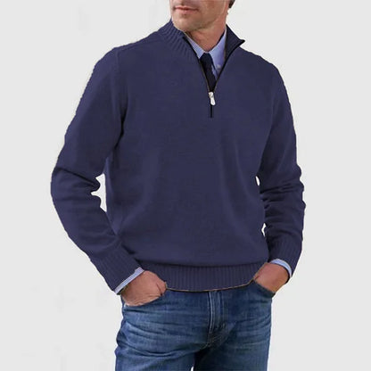 Sevanno | Maglione elegante da uomo con mezza zip
