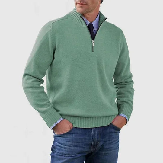Sevanno | Maglione elegante da uomo con mezza zip