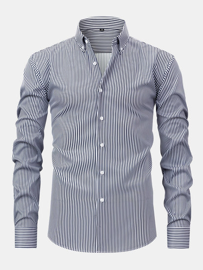 Sevanno | Striped Long-Sleeve Button-Up Shirt