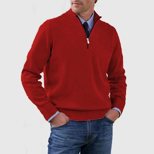 Sevanno | Maglione elegante da uomo con mezza zip