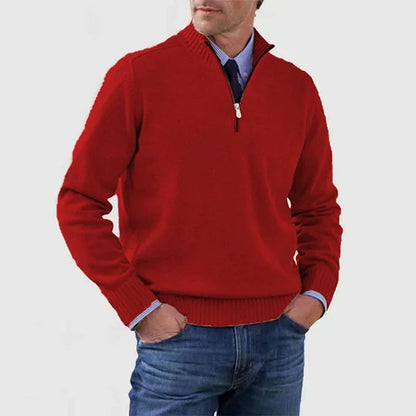 Sevanno | Maglione elegante da uomo con mezza zip