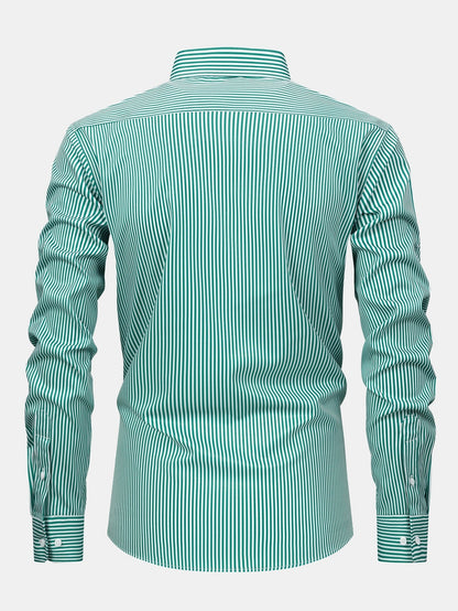 Sevanno | Striped Long-Sleeve Button-Up Shirt