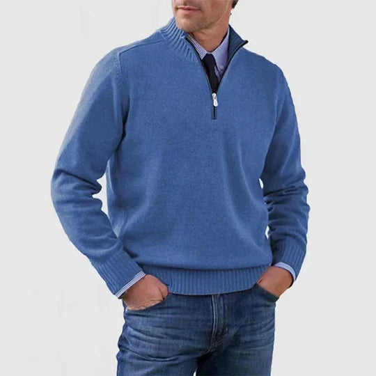 Sevanno | Maglione elegante da uomo con mezza zip