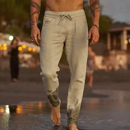 Pantaloni de plajă din in
