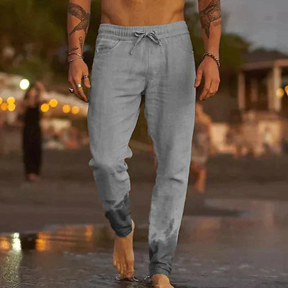 Pantaloni de plajă din in