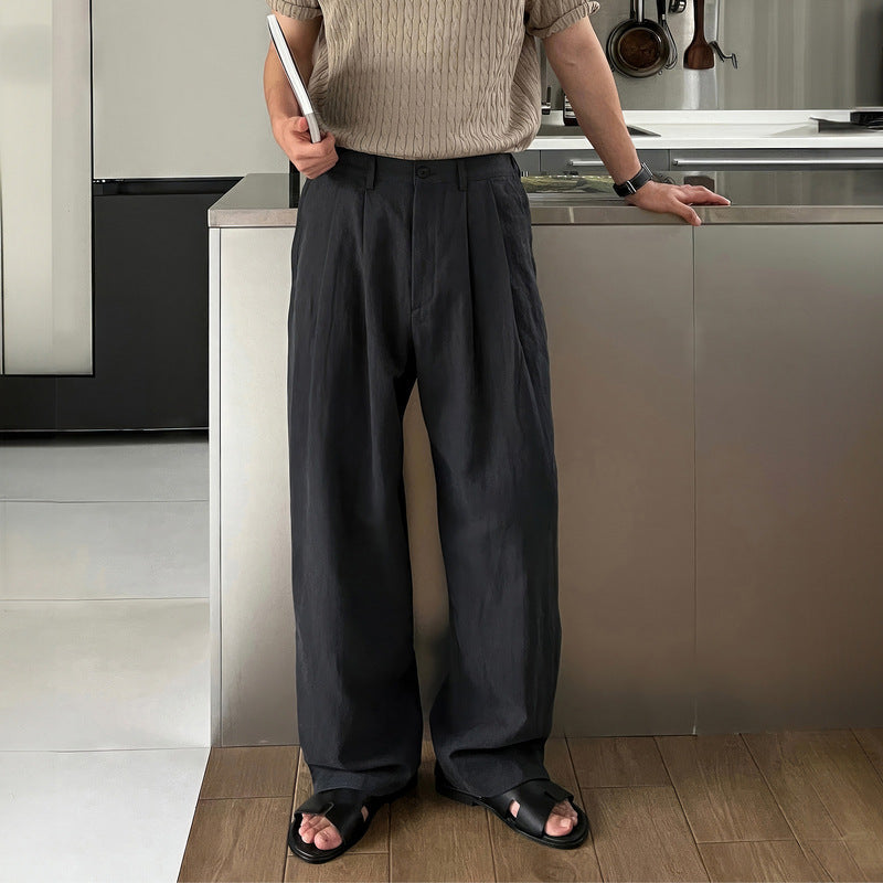 Louis | Pantaloni in lino a gamba larga