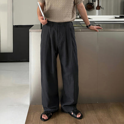 Louis | Pantaloni in lino a gamba larga