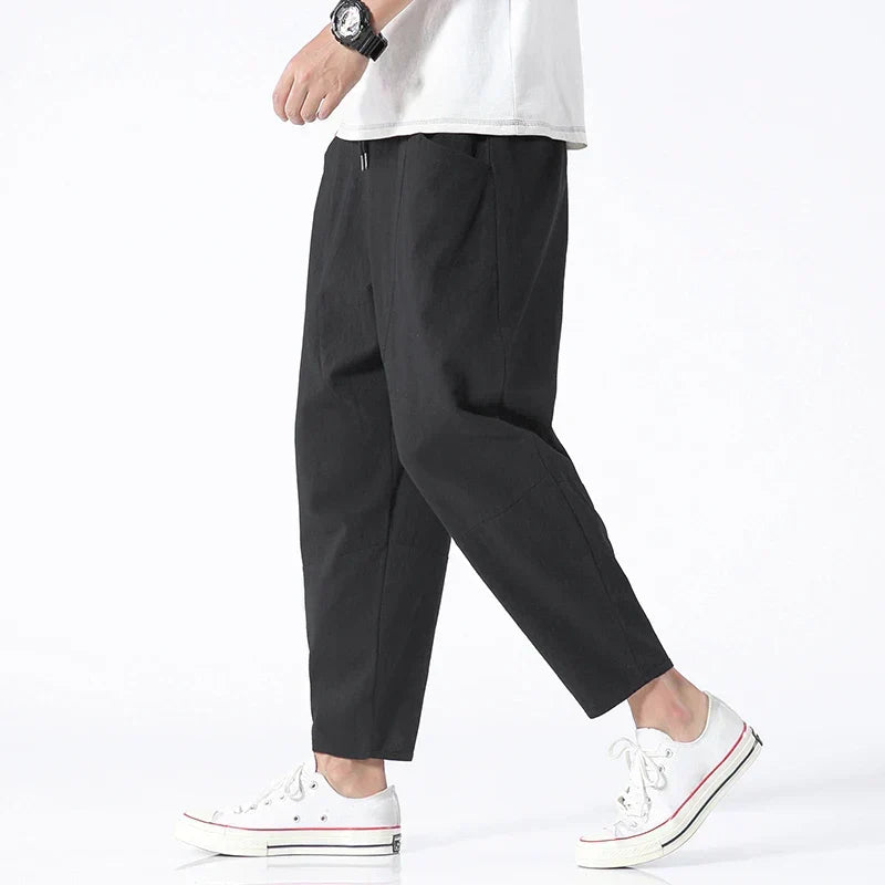 Taro | Pantaloni in cotone e lino