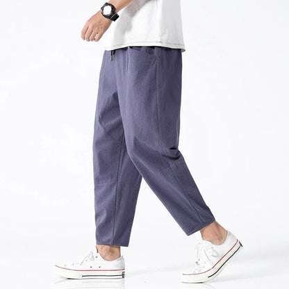 Taro | Pantaloni in cotone e lino