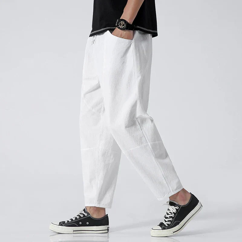 Taro | Pantaloni in cotone e lino