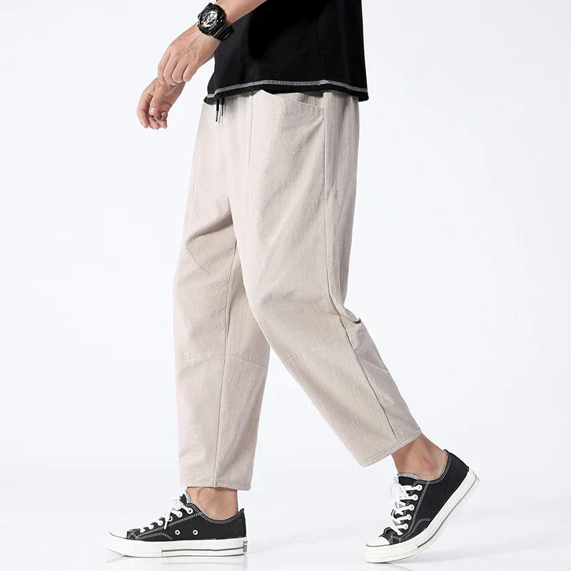 Taro | Pantaloni in cotone e lino