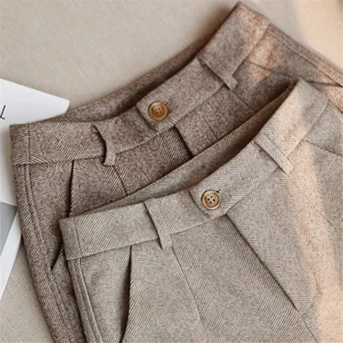 Tailored Pure Wool Elegant Trousers