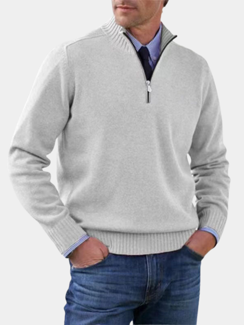 Sevanno | Maglione elegante da uomo con mezza zip