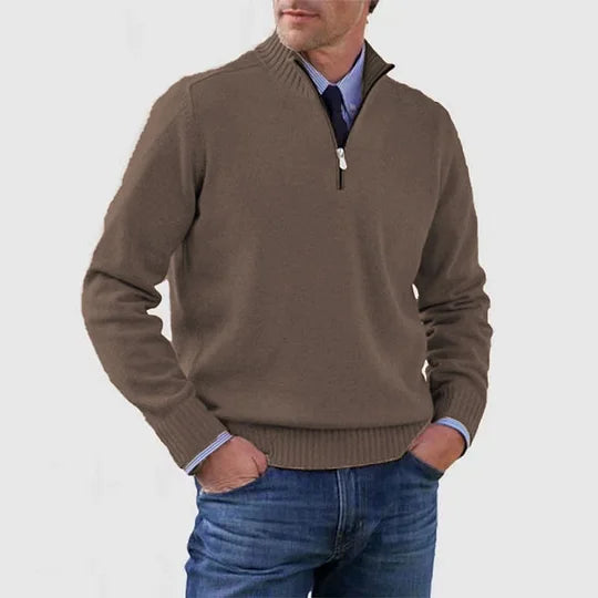 Sevanno | Maglione elegante da uomo con mezza zip