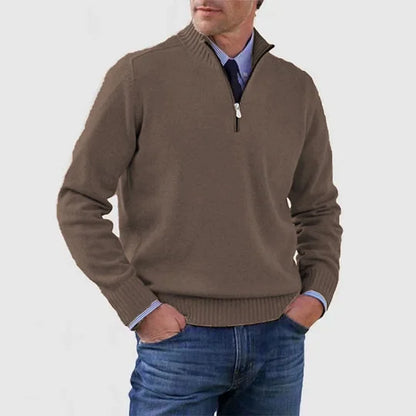 Sevanno | Maglione elegante da uomo con mezza zip
