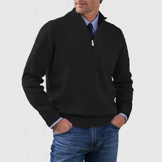 Sevanno | Maglione elegante da uomo con mezza zip