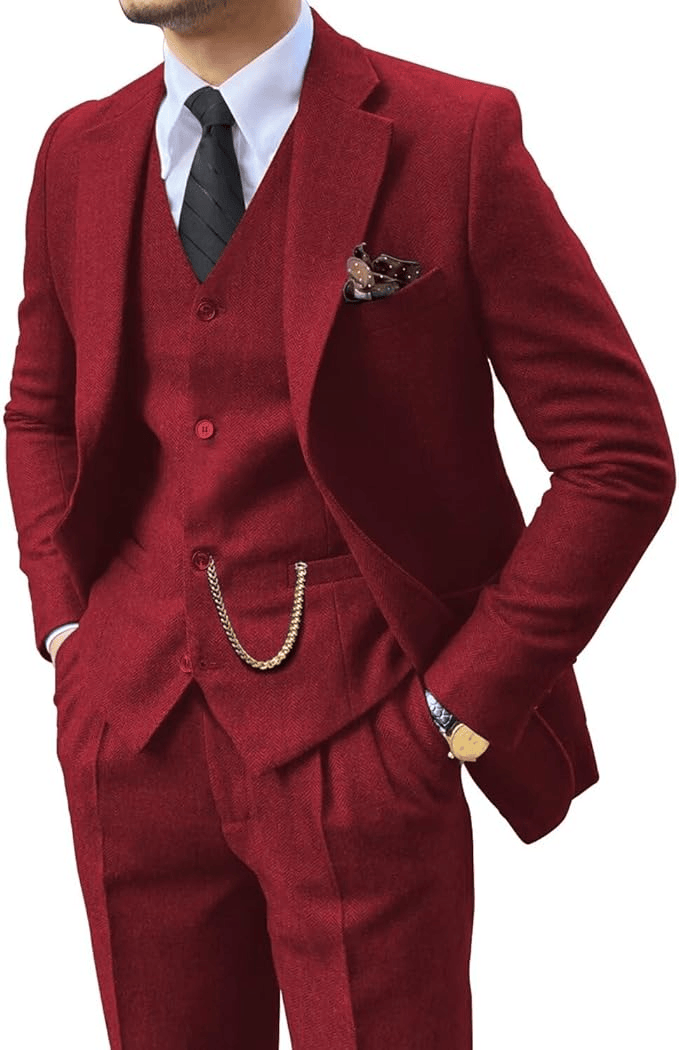 Sevanno | Men’s Herringbone Suit