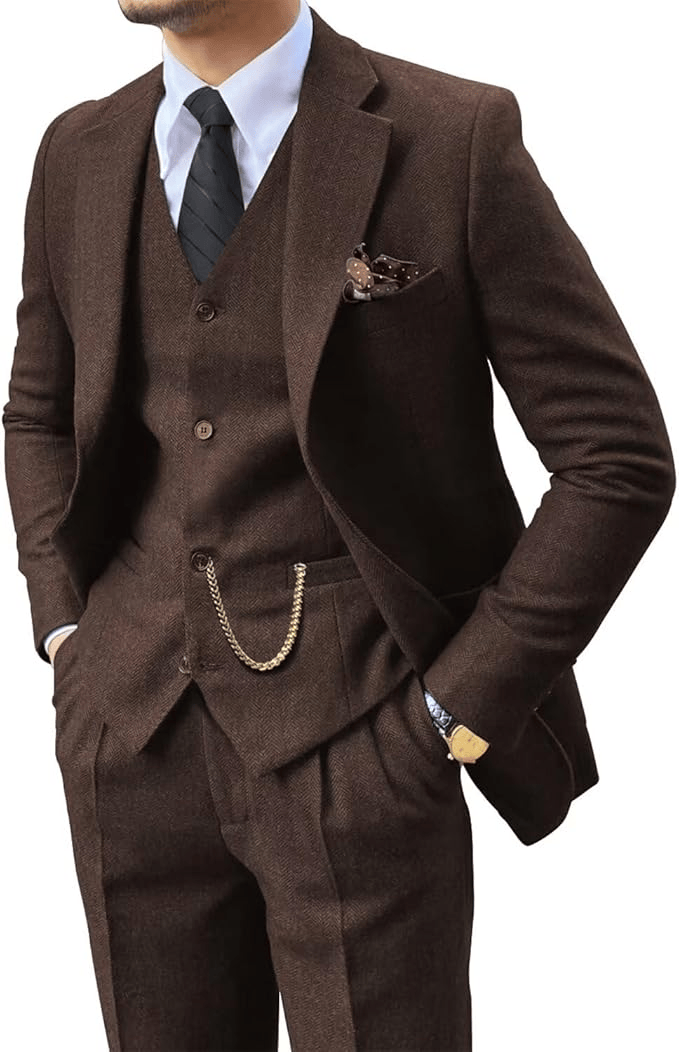 Sevanno | Men’s Herringbone Suit