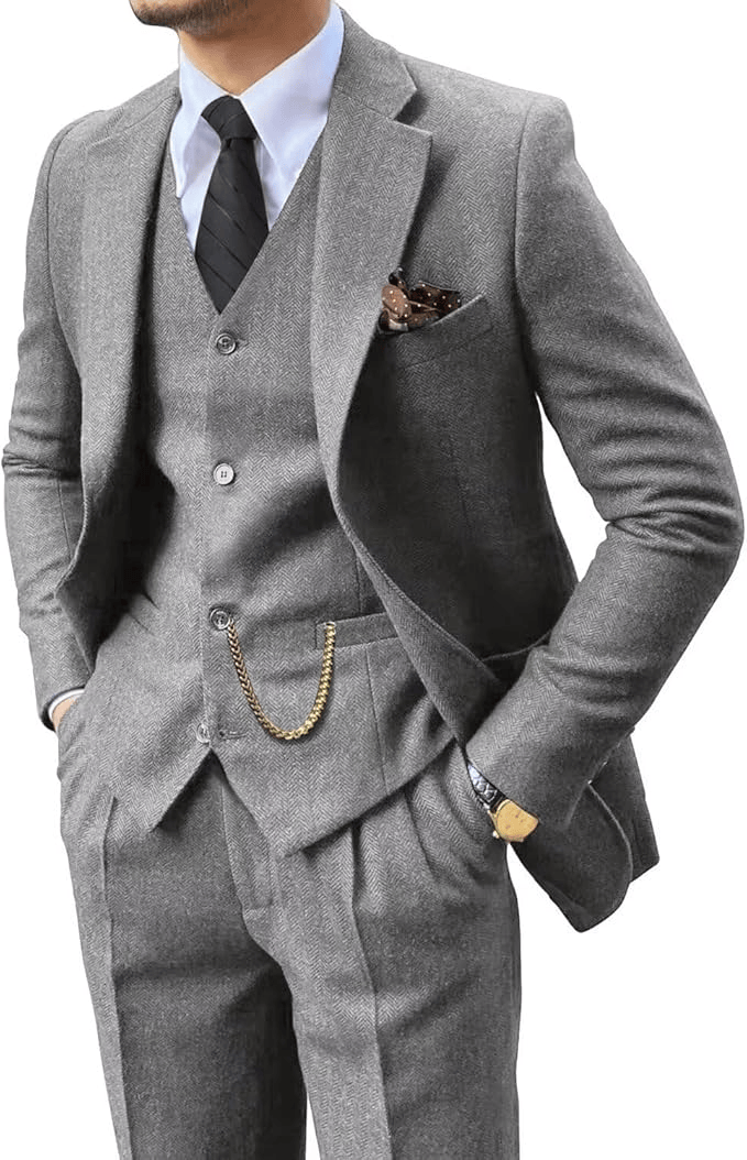 Sevanno | Men’s Herringbone Suit